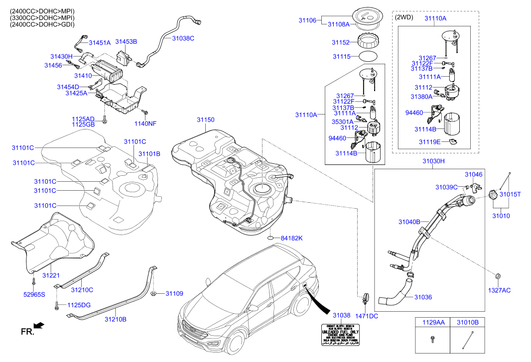 Tapa De Combustible Varios Va Marca Hyundai Genuine Parts