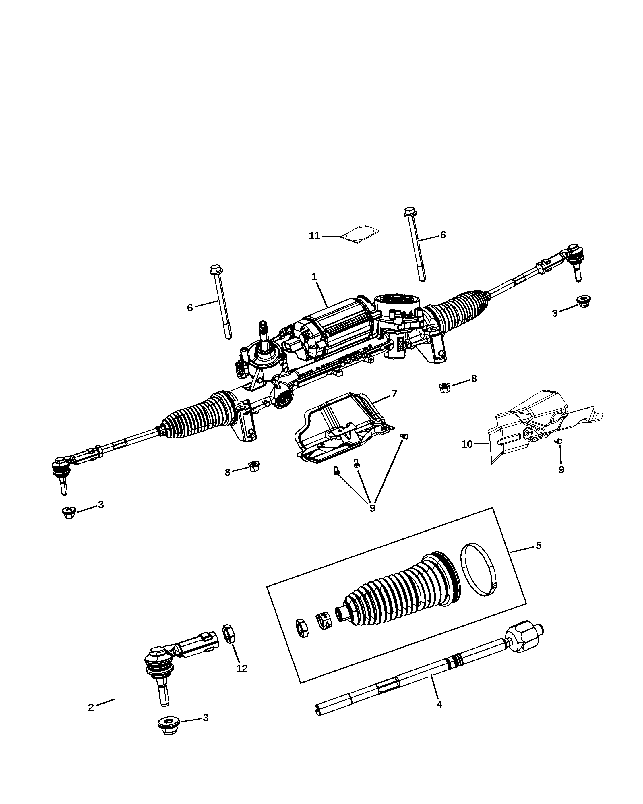 TIE ROD KIT, OUTER END