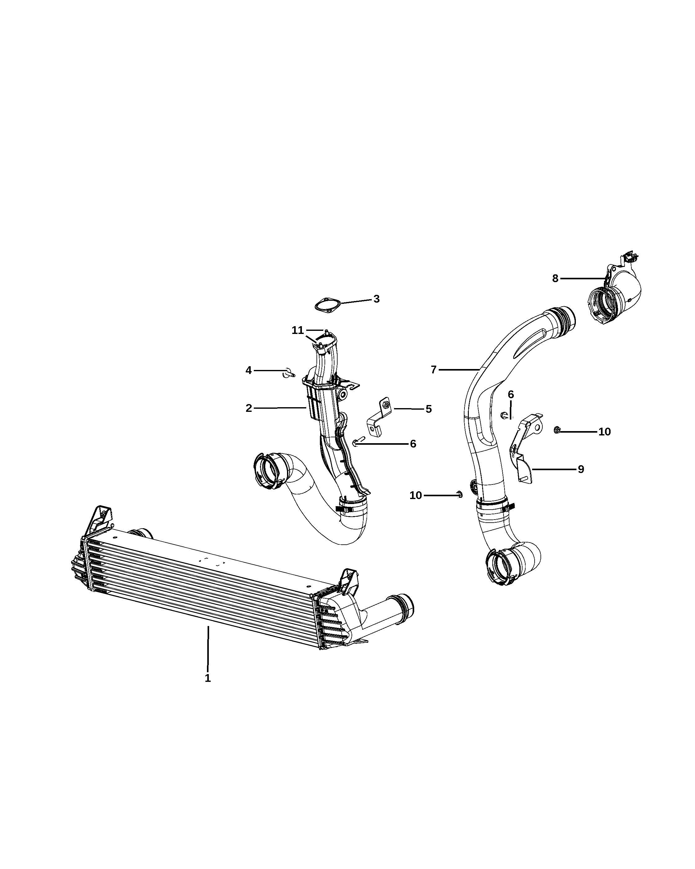Conduct radiator aer comprimat