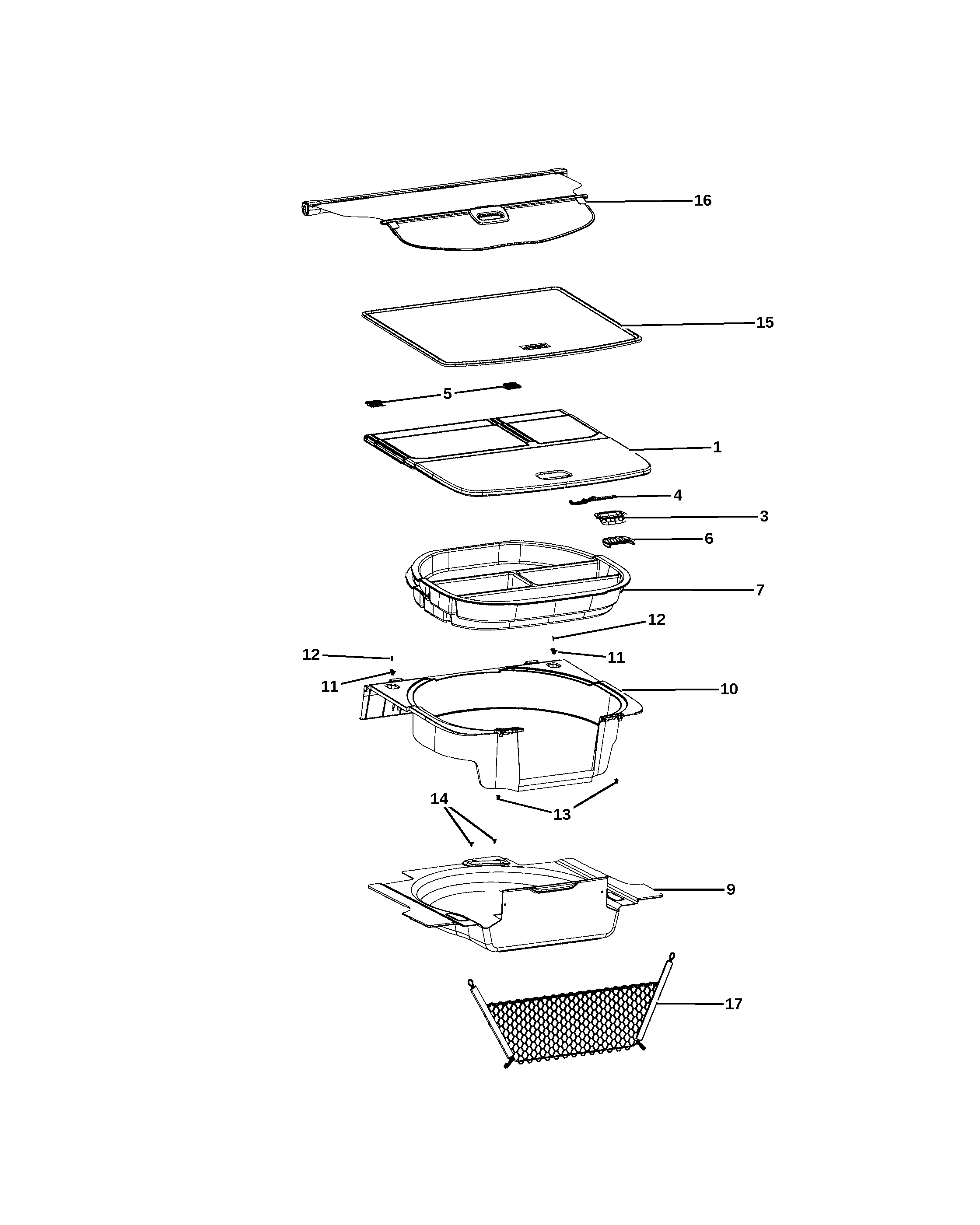 RETAINER, GRAB HANDLE  LOWER HALF OF PULL CUP