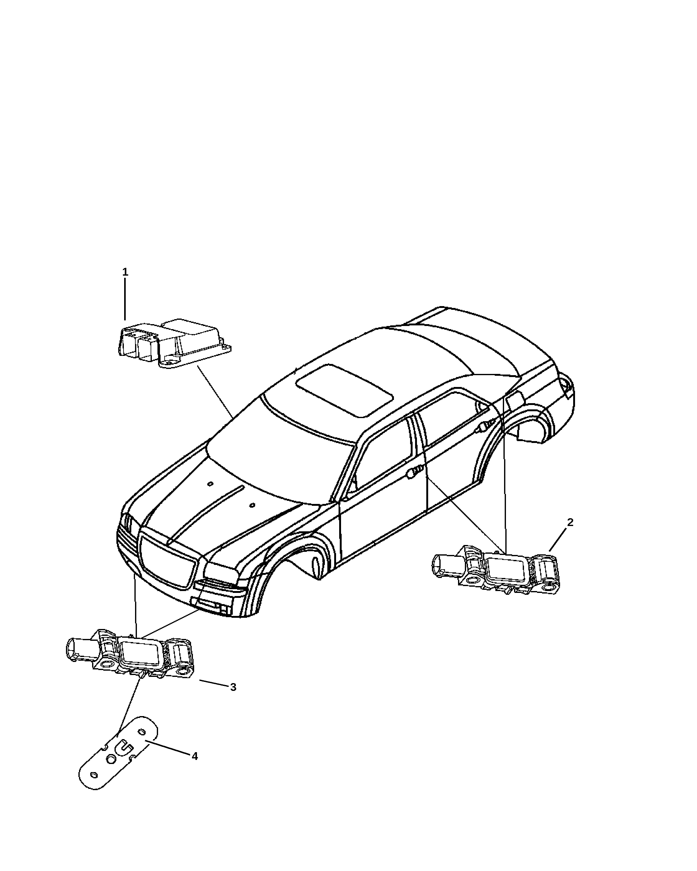 Senzor impact airbag lateral