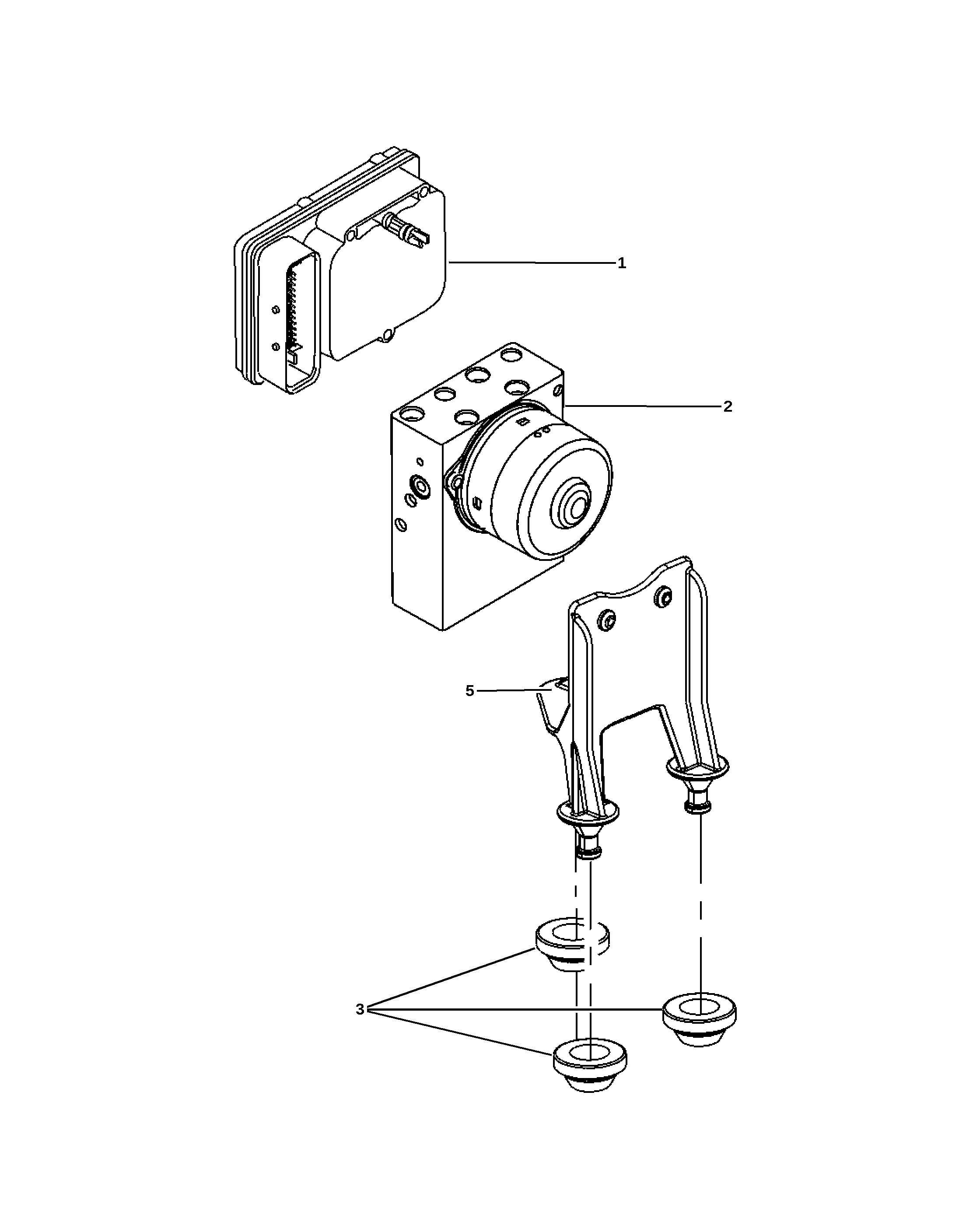 Unitate de control hidraulic, sistem frânare anti-blocare