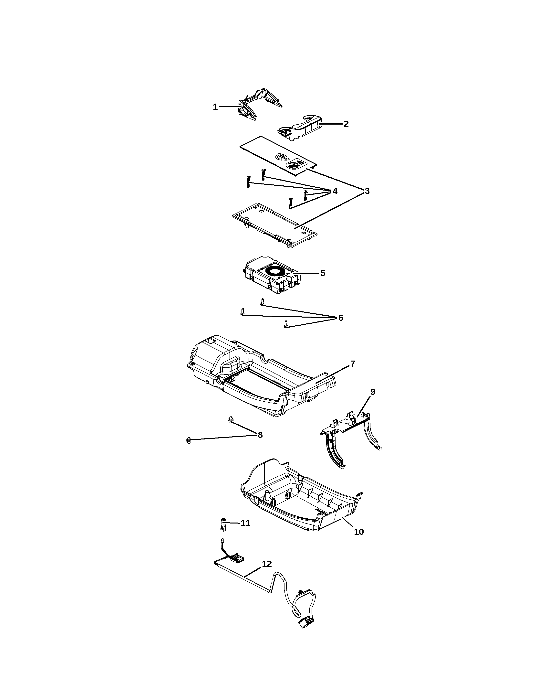 TRAY, FLOOR CONSOLE  UPPER