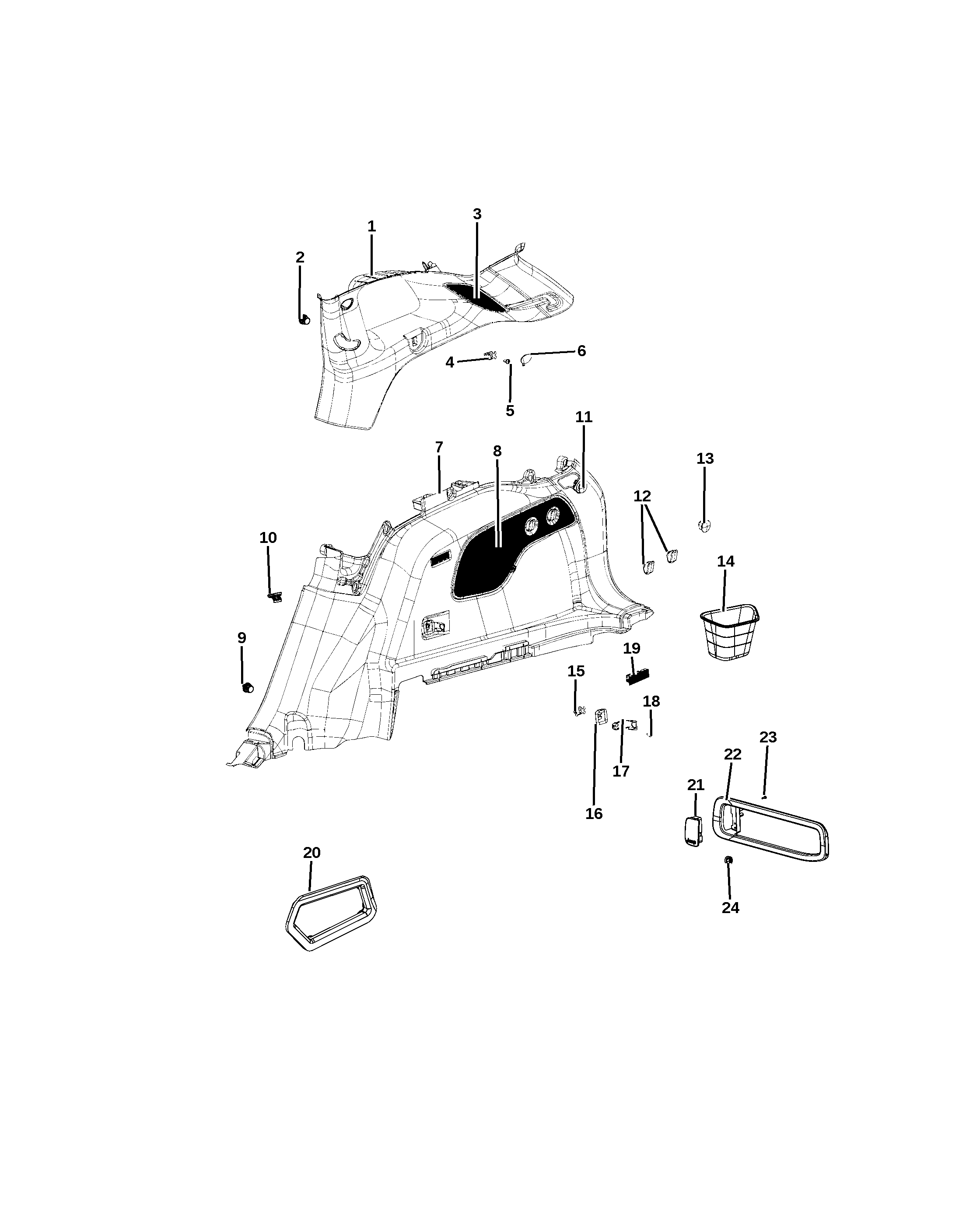 Capac șurub cu relief airbag SRS