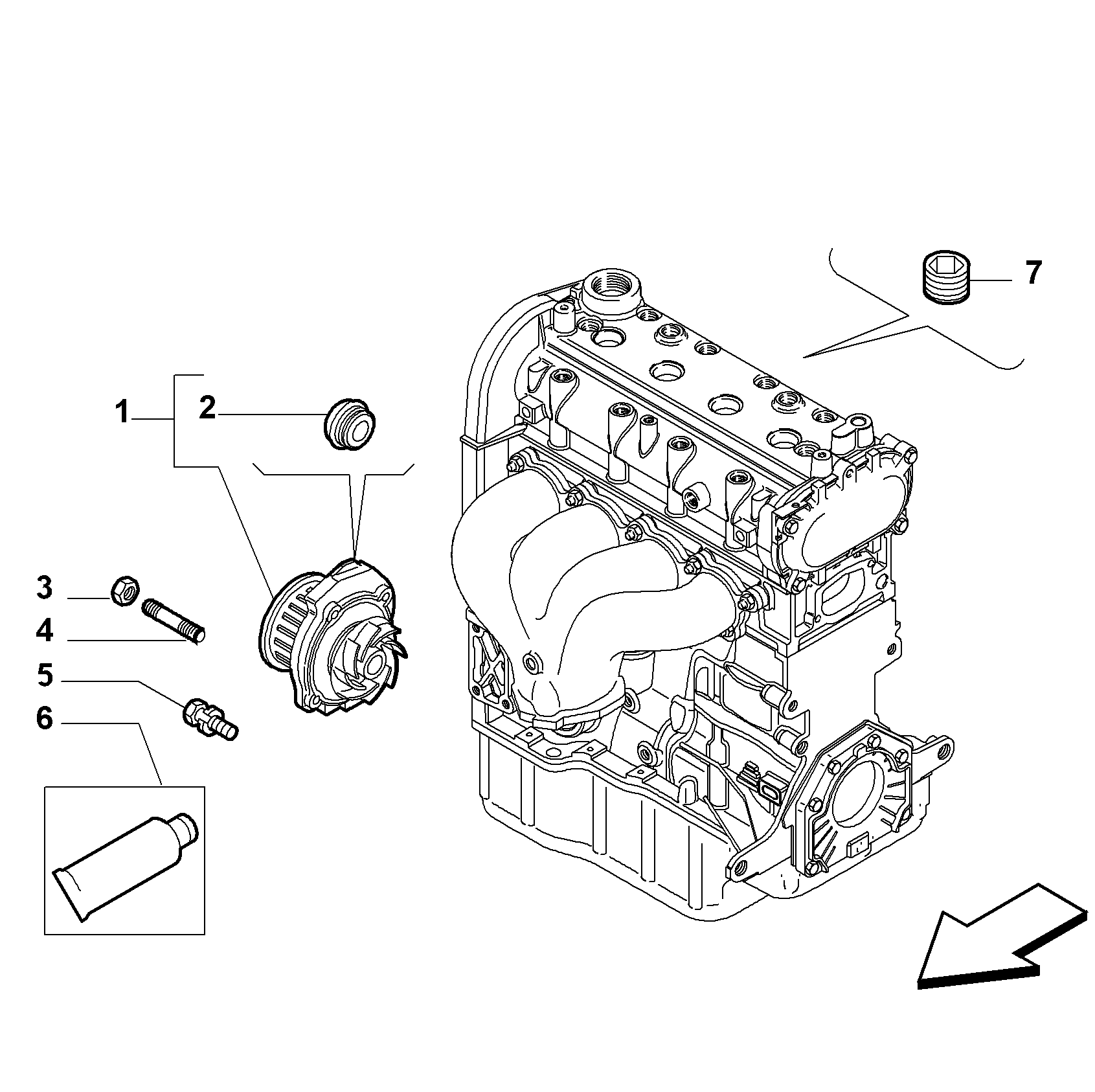 Cooling system pump