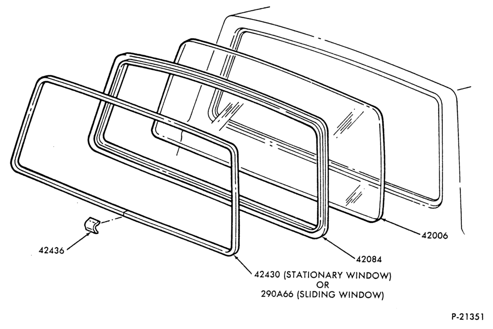 LIFT/TAILGATE, BACK-OF-CAB, BACK WINDOW-Back window parts (stationary)-F-FT600/900