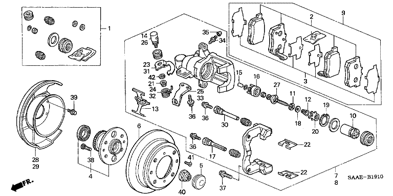 Brake caliper repair kit