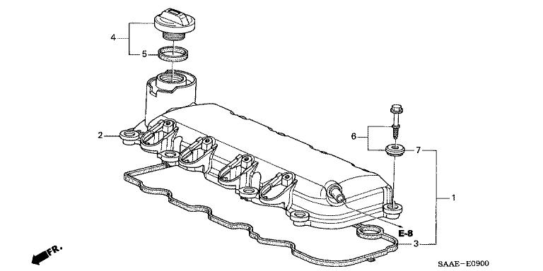 Cylinder head cover gasket