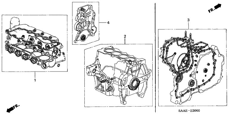 Cylinder block gaskets (set)