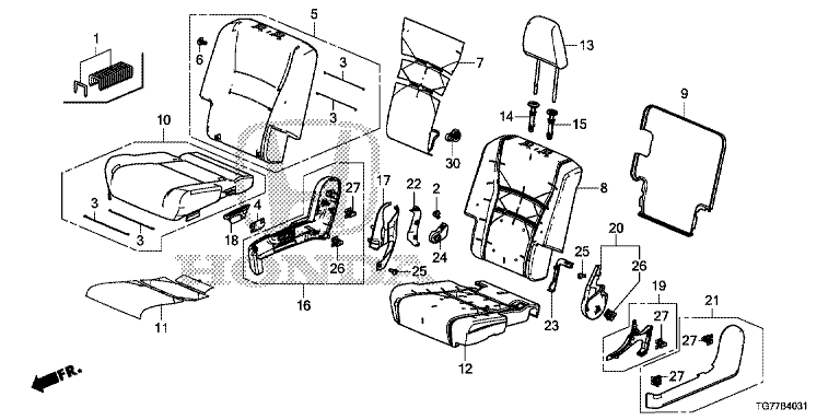MIDDLE SEAT(R.)(BENCH SEA T)