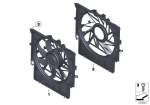 Răcitor motor: ventilator, motor electric