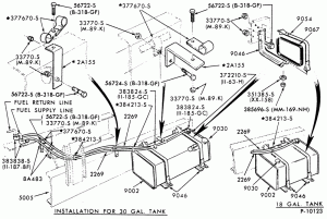 8 CYL. 10.4L (636 C.I.D.) DIESEL-C800-w/18 or 30 gallon rectangular L.H. frame mounted tank