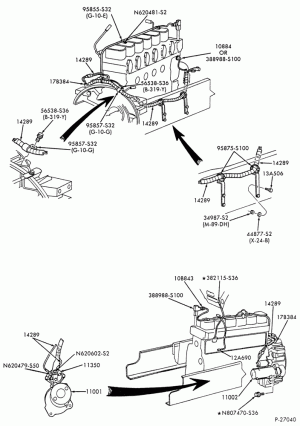 DISTRIBUTOR AND IGNITION SYSTEM-Engine wiring - 6 cyl. FD-1060 diesel