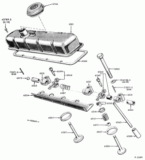 8 CYL. 7.8L AND 8.8L (477 AND 534 C.I.D.) GAS-VALVES, PUSHRODS, ROCKER ARM COVER AND RELATED PARTS