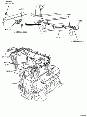 DISTRIBUTOR AND IGNITION SYSTEM-Engine wiring - 8 cyl. 7.0L MFI LPG - Page B