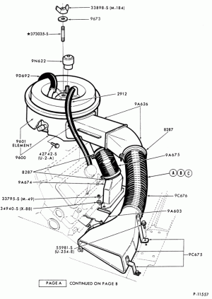 8 CYL. 6.1L, 7.0L (370, 429 C.I.D.) GAS-Air cleaner- Page A