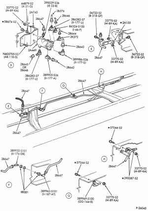 PARKING BRAKES-Parking brake system - Hydraulic - front section - B/T 81 (cab) - 6 cyl. FD-1060 diesel - Page B-F-FT700/900