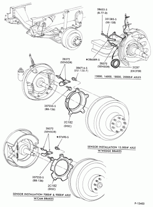 BRAKE SYSTEMS-Air brake system (brake skid control) - front axle sensor-F-FT600/800