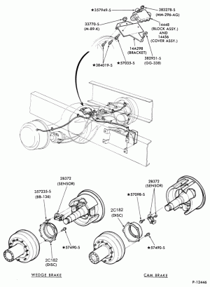 BRAKE SYSTEMS-Air brake system (brake skid control)-single rear axle sensor-F600/800