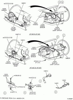 ELECTRICAL SYSTEMS-Back-up lamps, oil temp. switch, switch, and wiring - Page A-F-FT600/900
