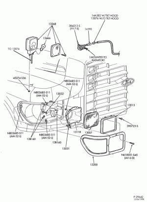 LAMPS-Headlamp, parking lamp & front fender side marker lamp-F-FT700/900