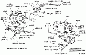 ALTERNATOR MOUNTING PARTS-CL-CLT900-6 cyl. 855 Cummins diesel