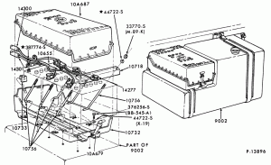 BATTERY CARRIERS-CL-CLT900-diesel-(3 or 4 - 12 volt 78, 80 or 93 amp. batteries)- w/dual integral battery box and fuel tank