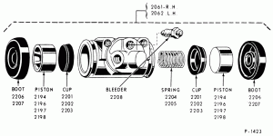 BRAKE WHEEL CYLINDERS-Front brake cylinder-typical-F-FT600/900