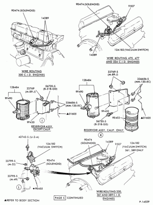 DISTRIBUTOR AND IGNITION SYSTEM-Governer control system - 8 cyl. 6.1L and 7.0L gas - Page C