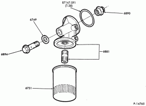 8 CYL. 6.1L AND 7.0L (370 AND 429 C.I.D.) GAS-OIL FILTER
