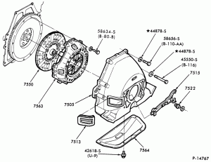 EXTERNAL PARTS-Clutch assy. - single plate - 8 cyl. 370 and 429 gas-F-FT600/800
