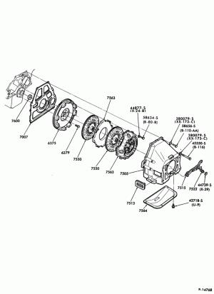 EXTERNAL PARTS-(1980/87)- dual plate - 8 cyl. 370 and 429 gas-F-FT600/800