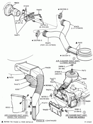 8 CYL. 6.1L, 7.0L (370, 429 C.I.D.) GAS-Air cleaner- Page B