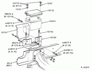 BATTERY CARRIERS-F-FT600/900-gas (1-12 volt 45, 63 or 71 amp. batteries)