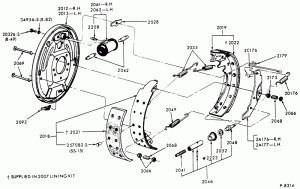 BRAKE WHEEL CYLINDERS-Front brake-self-adjusting-hydraulic-single anchor self-adjusting-hydraulic- 14" x 2 1/2" Kelsey Hayes-F600/800