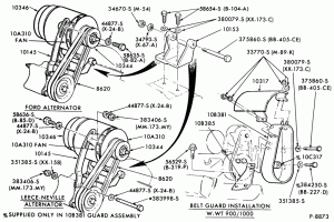 ALTERNATOR MOUNTING PARTS-L-LT900-8 cyl. 568 (8V-71) Detroit diesel