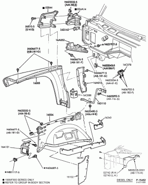 FENDERS-Fenders, aprons and sheet metal- w/o tilt front end-F-FT600/900