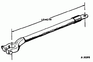 CABLE ASSY. (BATTERY UNIVERSAL TYPE) SIZE CHART