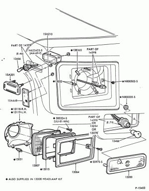 LAMPS-Headlamp, parking lamp, turn signal lamp and related parts-F-FT600/900