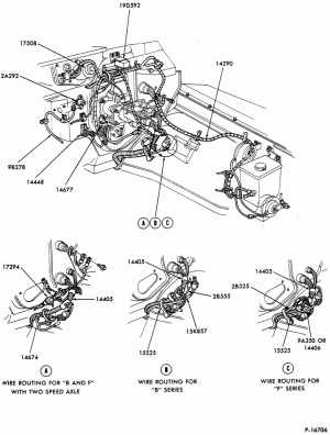 ELECTRICAL SYSTEMS-Fender apron wiring - left hand-F-FT600/900