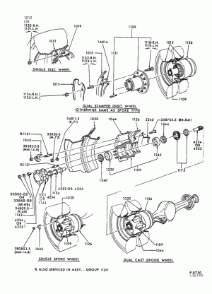 SPARE WHEEL CARRIERS-Rear wheel hubs, bearings-F-FT600/900