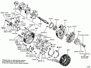 DISTRIBUTOR AND IGNITION SYSTEM-Alternator - Motorcraft 75 amp.