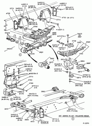 REAR SUSPENSION (SPRINGS AND SHOCK ABSORBERS)-Springs and shock absorbers - Hendrickson- Page B-FT800/900