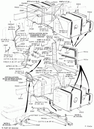 DETROIT 8V-71-LN-LNT900-w/75, 100 or 130 gallon integral rectangular step tanks w/drop frame