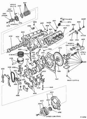 8 CYL. 6.1L AND 7.0L (370 AND 429 C.I.D.) GAS-CYLINDER BLOCK AND RELATED PARTS- internal