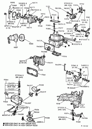 8 CYL. 6.1L, 7.0L (370, 429 C.I.D.) GAS-2300-(Holley 2/B)