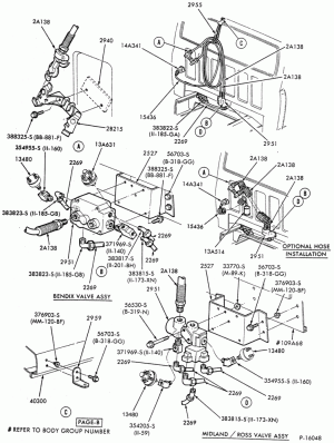 BRAKE SYSTEMS-Air brake system - rear frame tubing - front tractor tubing & valves - Page B-F-FT600/900