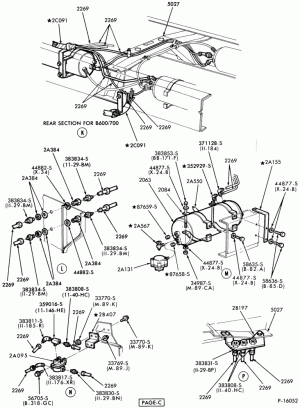 BRAKE SYSTEMS-Air brake system   - front end tubing-Page C-F-FT600/800