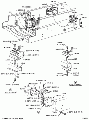 8 CYL. 8.2L (501 C.I.D.) DIESEL DETROIT 990-(front and rear) B-F-FT600/900
