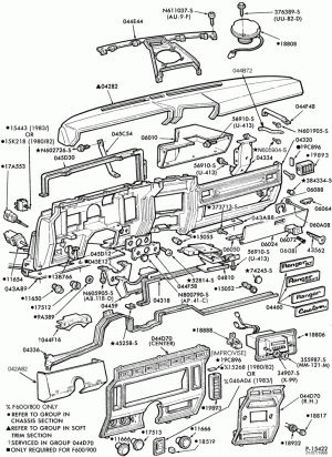 INSTRUMENT PANEL-Instrument panel and pad-F-FT600/900
